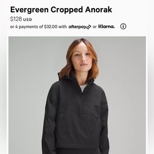 Lululemon cropped rain jacket